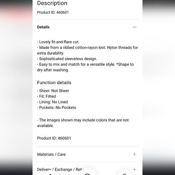 Uniqlo Cotton Blend Knit Sleeveless Dress SOLD OUT - Picture 5 of 6
